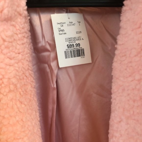 Pink Lucy Paris Jillian Teddy Coat - Picture 3 of 4